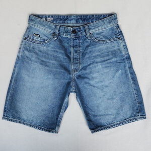 G-Star RAW Triple A Straight Denim Shorts Men 32 Light Blue Eco Gold Fabric
